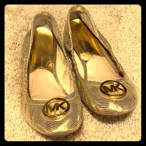 Michael Kors Gold Flats - Size 9